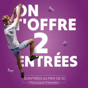 Escalade à Orléans : 12 entrées au prix de 10 chez Climb Up jusqu'au 15 novembre 2026
