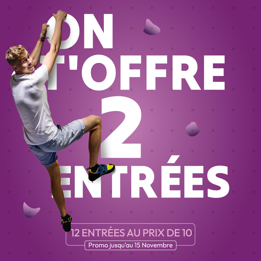 Escalade à Orléans : 12 entrées au prix de 10 chez Climb Up jusqu'au 15 novembre 2026